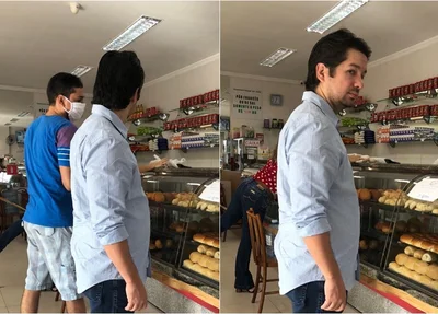 Samuel Silveira é flagrado sem máscara em padaria na zona leste de Teresina