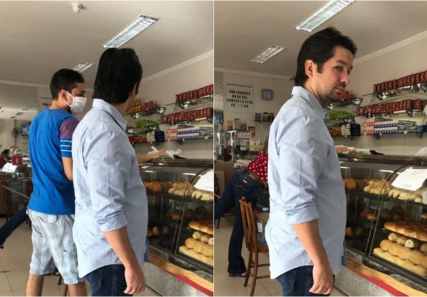 Samuel Silveira é flagrado sem máscara em padaria na zona leste de Teresina