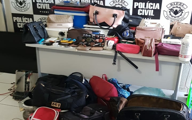 Material apreendido pela Polícia Civil 