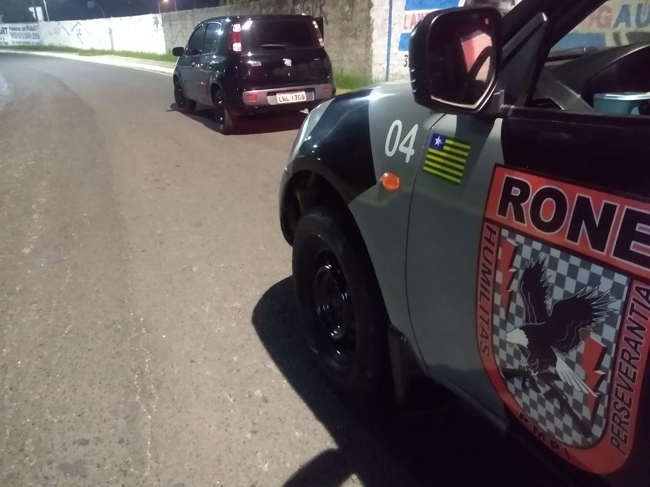 Veículo roubado que foi recuperado pela PM