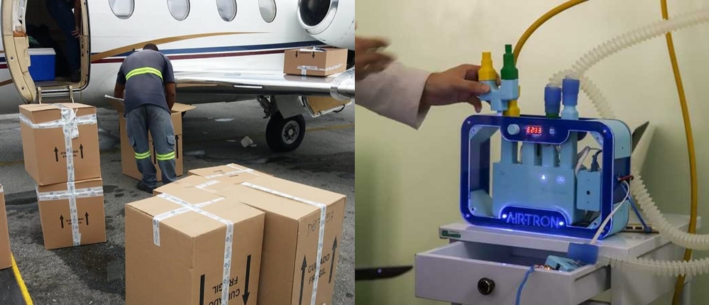 Equipamentos para a fabricação dos respiradores AIR-TRON