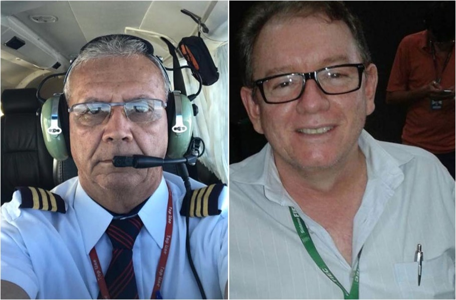 Piloto Paulo César e o médico Pedro José 