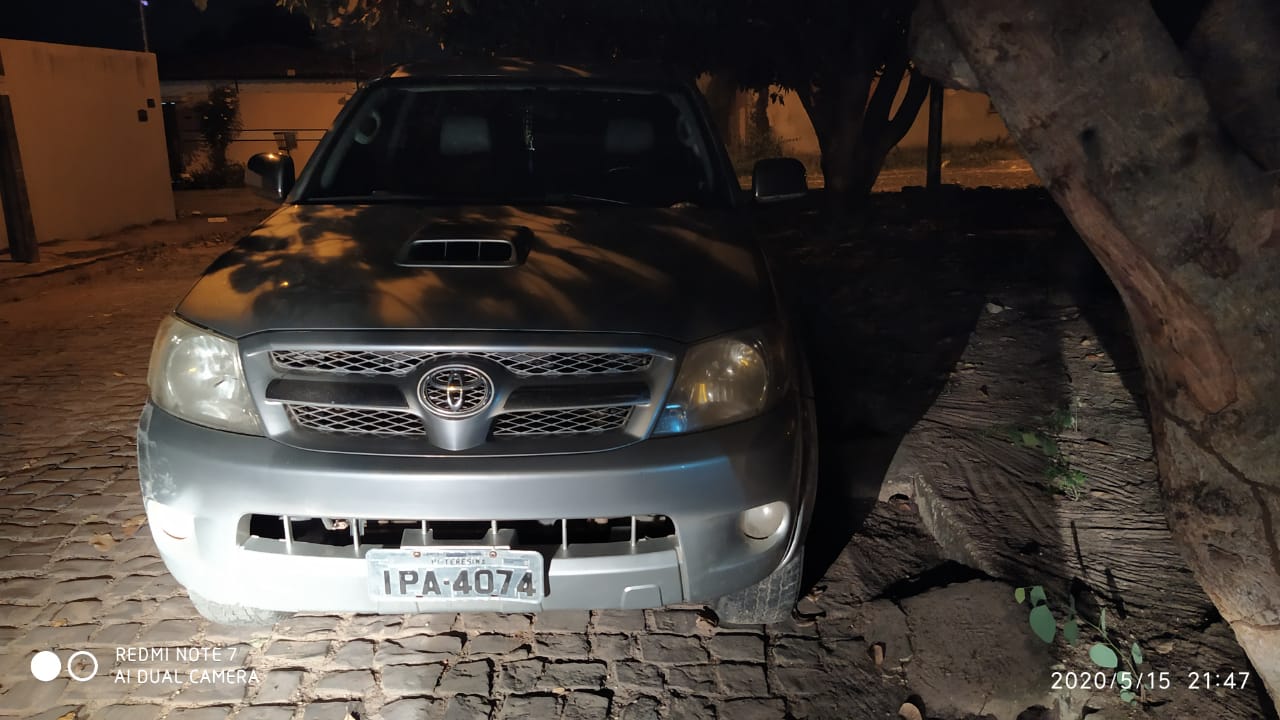 Veículo que havia sido levado pelos criminosos