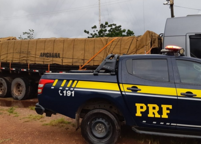 PRF apreende carga de madeira serrada em Parnaíba