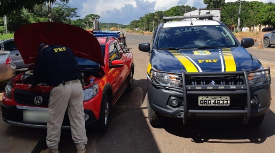 Veículo apreendido pela PRF-PI em Teresina