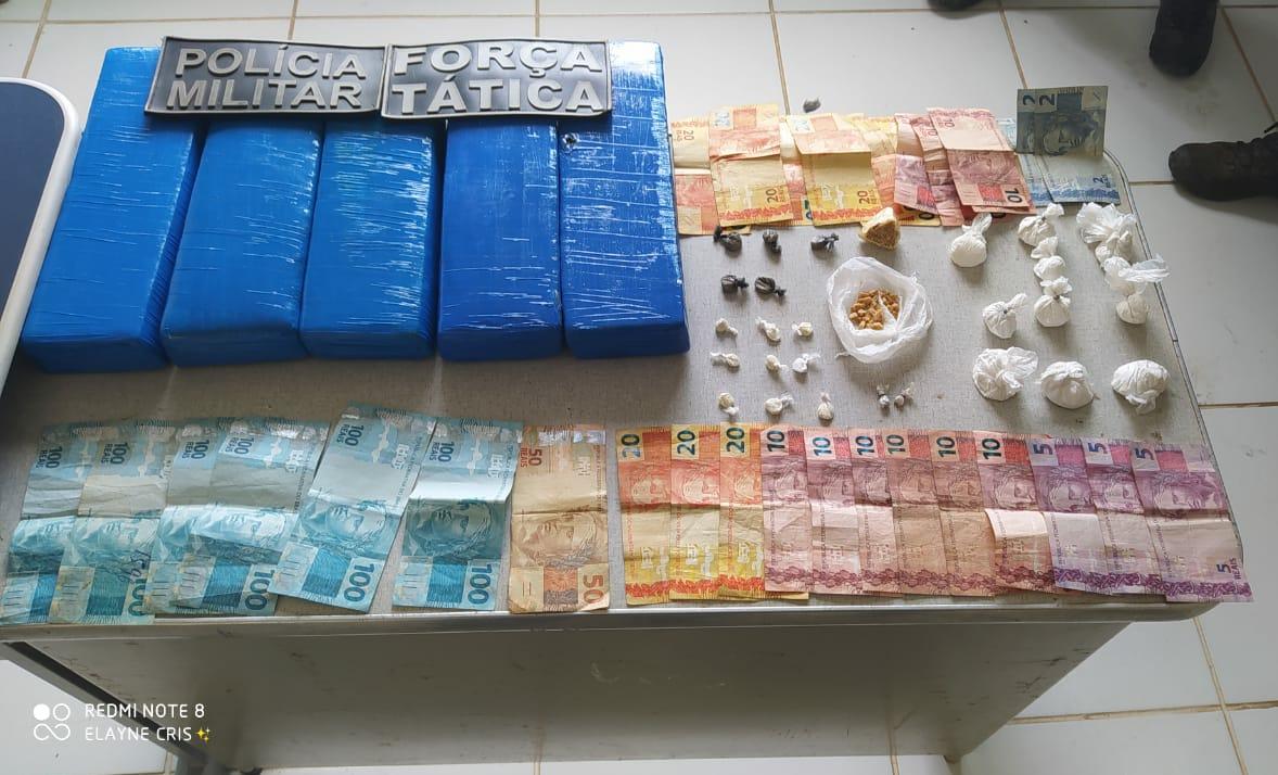 Droga apreendida pela PM