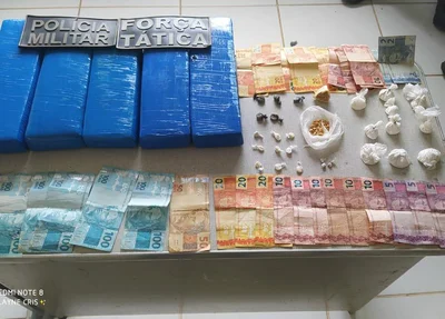 Droga apreendida pela PM