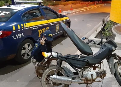 Motocicleta adulterada apreendida
