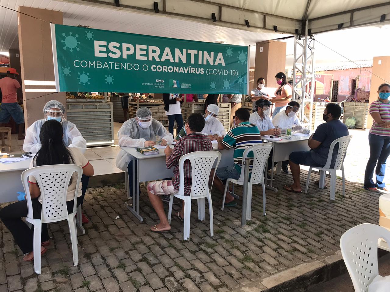 Prefeitura de Esperantina realiza blitz de testagem rápida