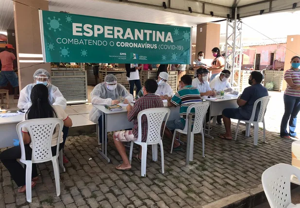 Prefeitura de Esperantina realiza blitz de testagem rápida