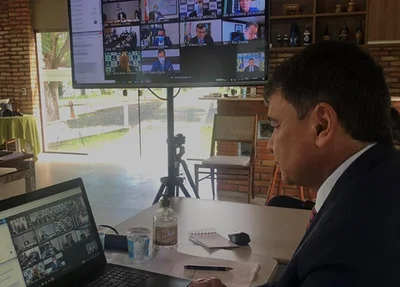 Wellington Dias em reunião com o presidente Jair Bolsonaro