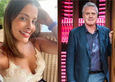 Gyselle Soares e Pedro Bial