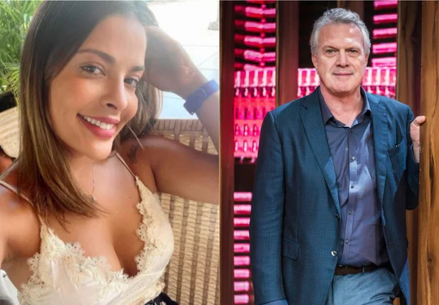 Gyselle Soares e Pedro Bial