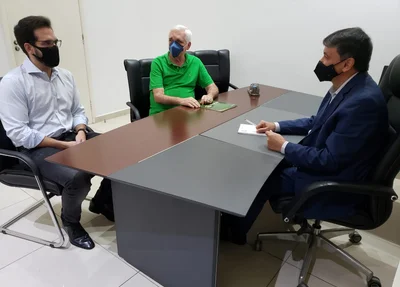 Marcos Aurélio participa de reunião com o governador Wellington Dias e Themístocles Filho