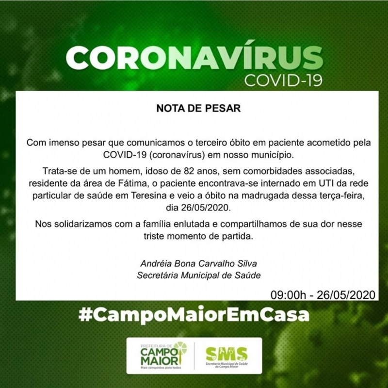 Nota da Prefeitura de Campo Maior