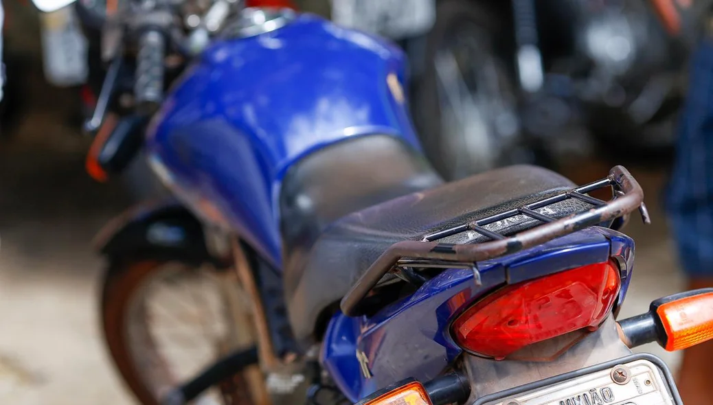 Motocicleta envolvida no acidente