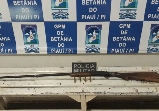 Arma de fogo apreendida em Betânia do Piauí