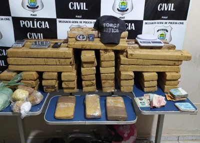 Droga apreendida pelas polícias Militar e Civil em Picos