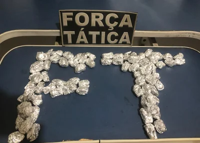 Drogas apreendidas na casa do suspeito