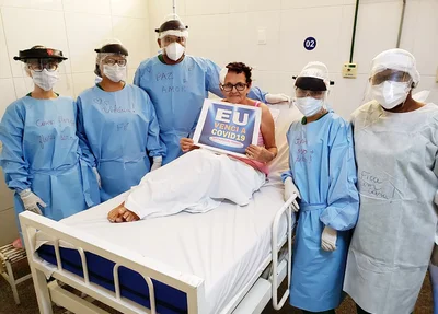 Idosa de 66 anos curada da covid-19
