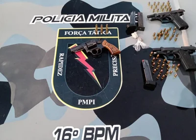 PM apreende armas da Secretaria de Segurança em José de Freitas