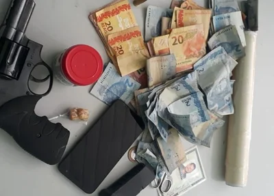 Material apreendido na ocorrência