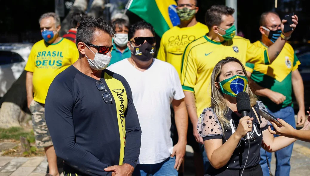 Empresários fazem manifestação em Teresina