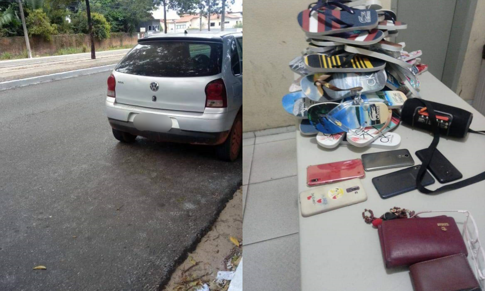 Material apreendido na ocorrência no bairro Morros