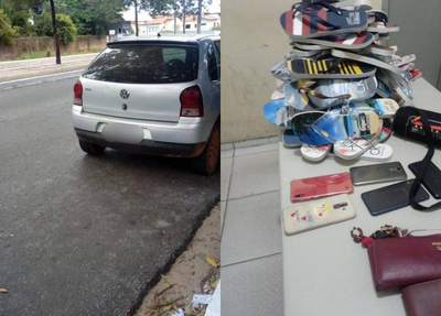 Material apreendido na ocorrência no bairro Morros