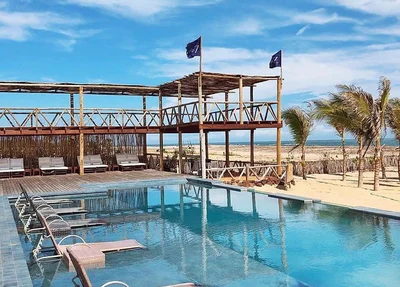 O luxuoso resort fica localizado no povoado Barrinha, região de Barra Grande