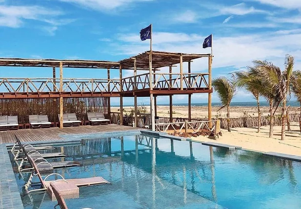 O luxuoso resort fica localizado no povoado Barrinha, região de Barra Grande