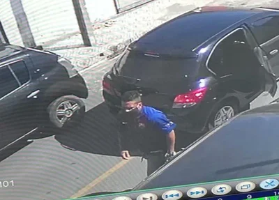 Momento do assalto no bairro Dirceu I