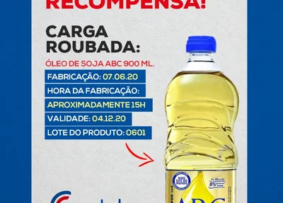 Empresa Comabel oferece recompensa a quem ajudar a recuperar carga roubada