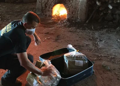 Droga incinerada pela Polícia Federal