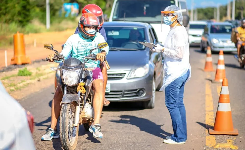 Barreira sanitária na BR 343