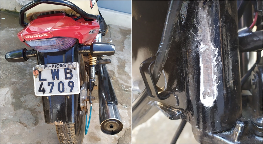 Motocicleta recuperada pela ROCAM