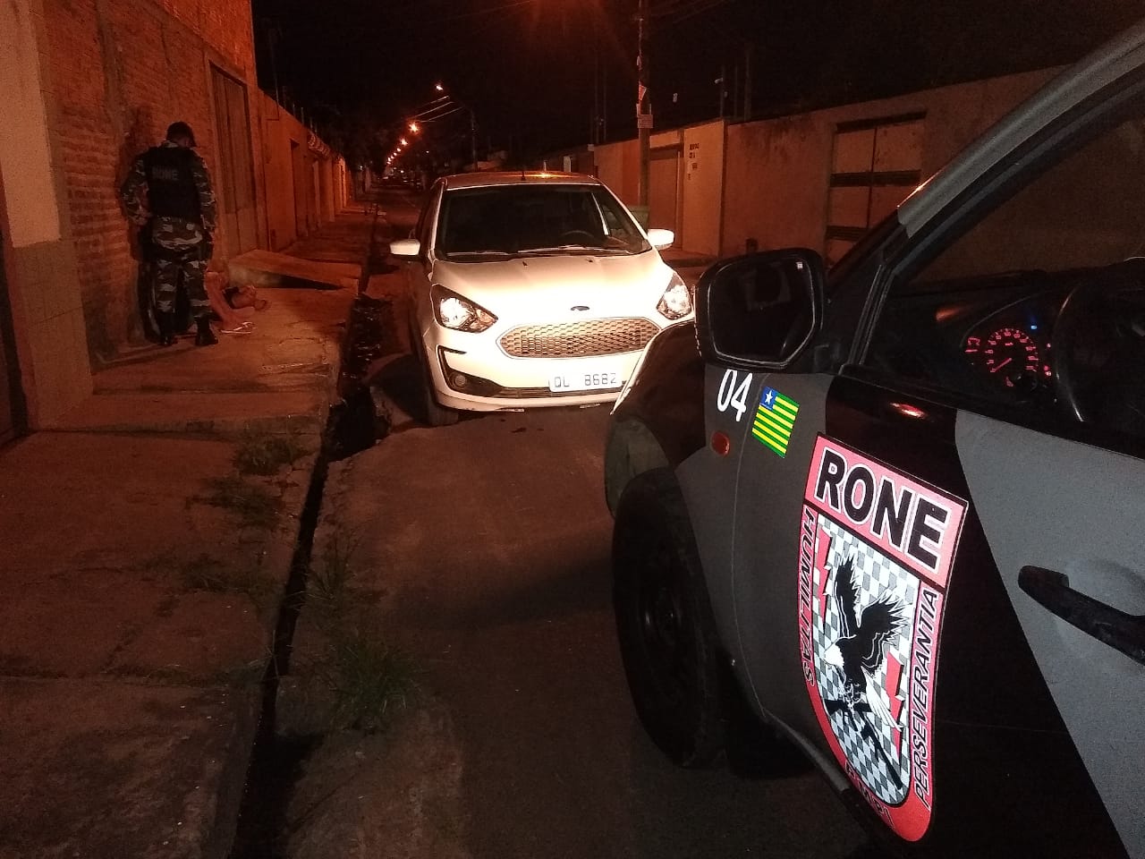 Polícia Militar durante a ação