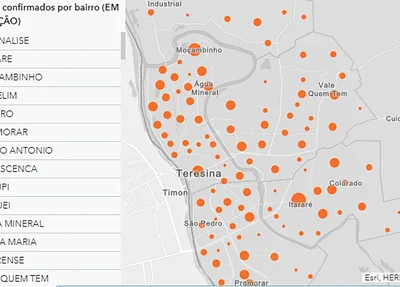 Painel de Monitoramento mostra dados sobre bairros na cidade de Teresina