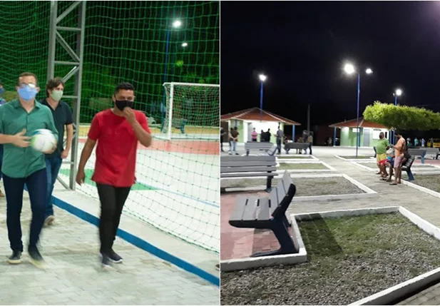 Quadra de esporte coberta no povoado Estreito