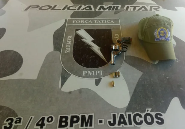Arma apreendida pela Polícia Militar em Jaicós