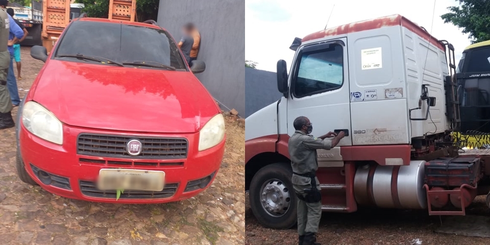 Veículos apreendidos pela Polícia Militar em Batalha