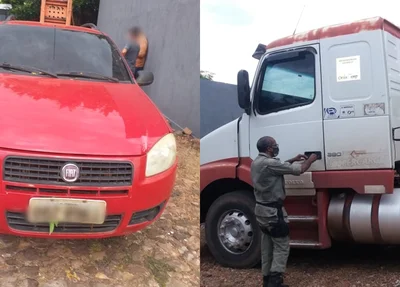 Veículos apreendidos pela Polícia Militar em Batalha
