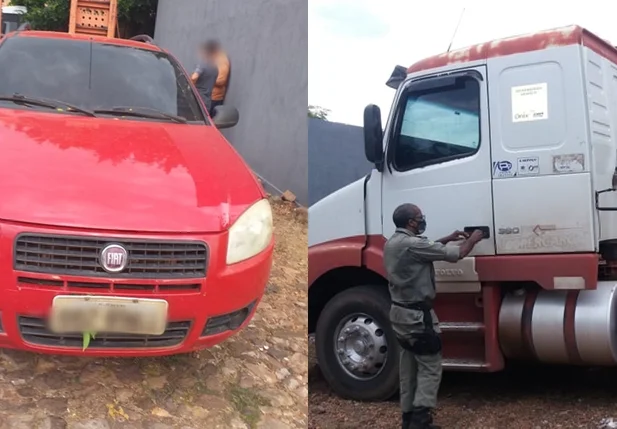 Veículos apreendidos pela Polícia Militar em Batalha