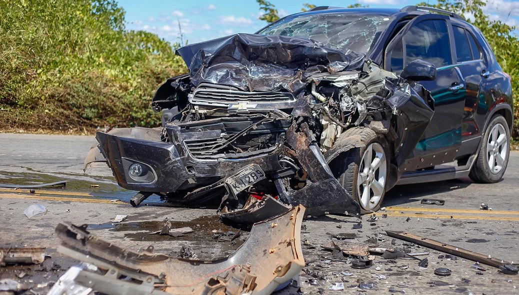 Carro Tracker envolvido no acidente