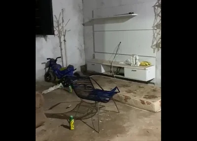 Local do cativeiro onde o gerente e a família estavam sob ameaça dos bandidos
