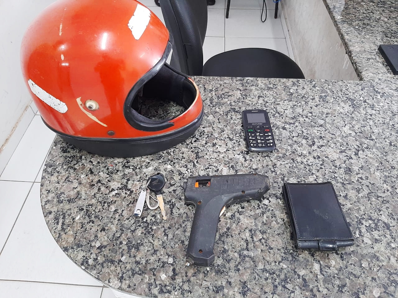 Material apreendido pela Polícia Civil
