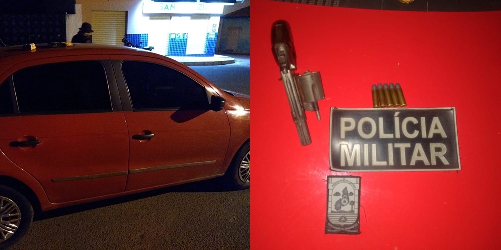 Carro e arma de fogo são apreendidos pela PM em Luzilândia