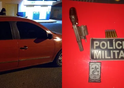 Carro e arma de fogo são apreendidos pela PM em Luzilândia