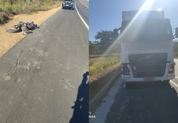 Veículos envolvidos em acidente na BR 135 em Santa Luz do Piauí