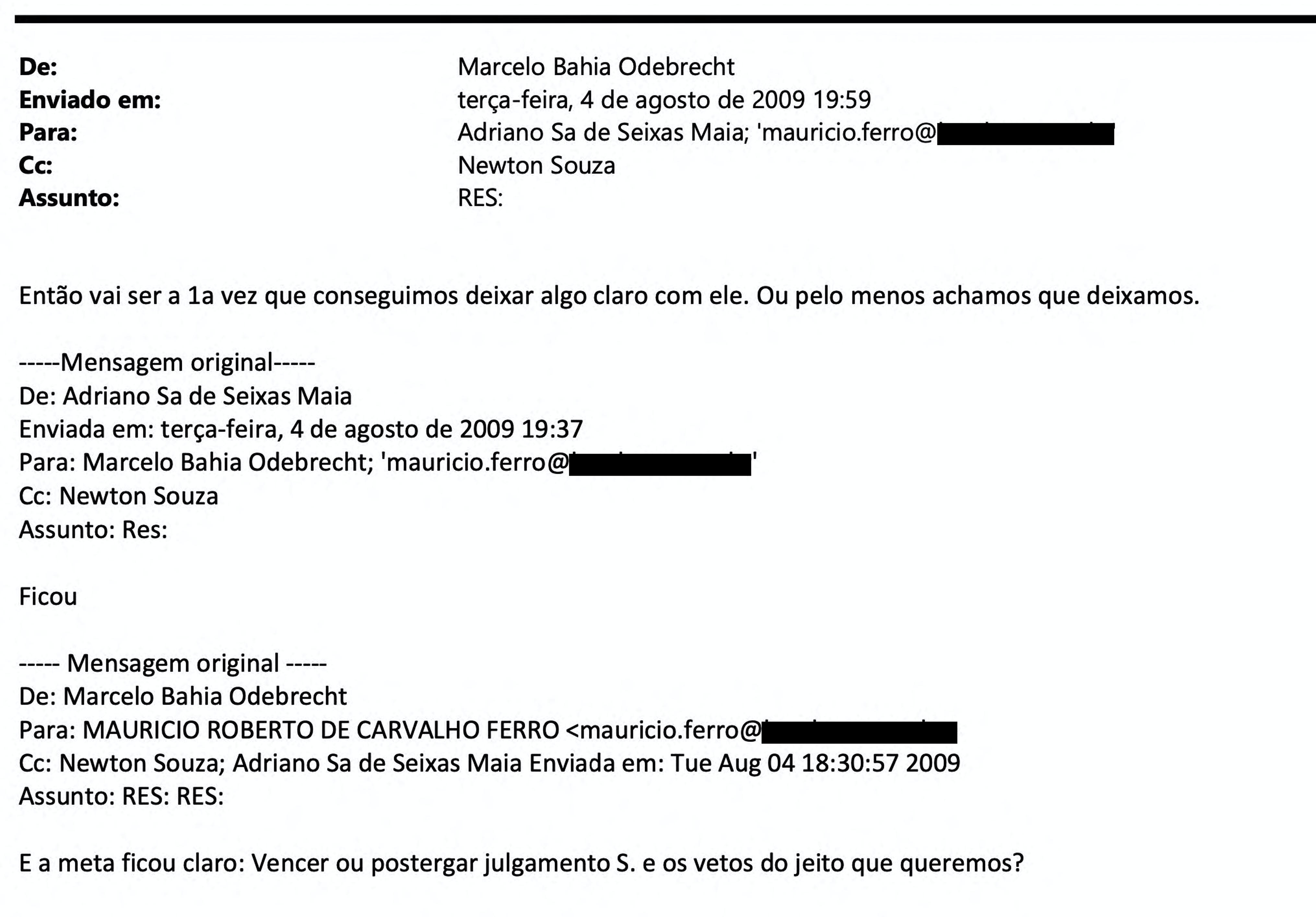 Troca de e-mails 